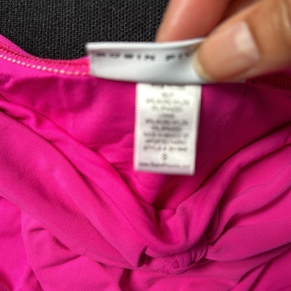 Bikini Bottom Hot Pink Small Robin Piccone Women's Olivia Knot Front Hipster - Picture 4 of 15